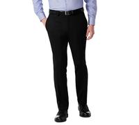 Kenneth Cole REACTION Men's Urban Heather Slim-Fit Flat-Front Dress Pant, Black, 34W x 30L