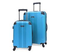 Kenneth Cole REACTION Out of Bounds Lightweight Hardshell 4-Wheel Spinner Luggage, Teal, 2-Piece Set (20" & 28"), Out of Bounds Lightweight Hardshell 4-Wheel Spinner Luggage