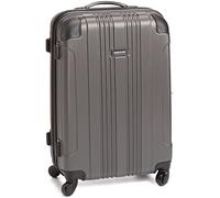 Kenneth Cole Reaction Out of Bounds Wheel Upright Carry-on Luggage, Charcoal, 24-Inch Checked, Out of Bounds Luggage Collection Lightweight Durable Hardside 4-Wheel Spinner Travel Suitcase Bags