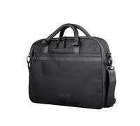 KENNETH COLE REACTION Unisex-Adult Faux Leather 16" Laptop Briefcase, Black, One Size