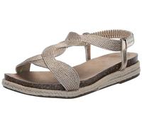 Kenneth Cole Reaction Women's Women's Harmony Flat Sandal, Soft Gold Fabric, 5 UK