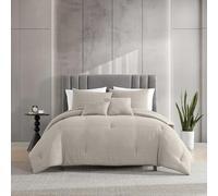 Kenneth Cole Soft & Refined Textured w/Matching Pillowcase, Lightweight for All-Season Comfort, 2 Piece Bed Sets, Variegated Waffle Beige, King
