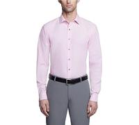 Kenneth Cole Unlisted by Men's Slim Fit Solid Spread Collar Dress Shirt, Pink, 17"-17.5" Neck 34"-35" Sleeve