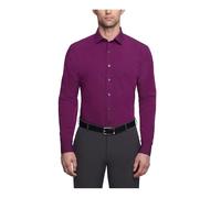 Kenneth Cole Men's Unlisted Dress Shirt Solid, Raspberry, 15"-15.5" Neck 32"-33" Sleeve