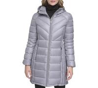 Kenneth Cole Women's Puffer Jacket, Full Zip Nickel, Medium