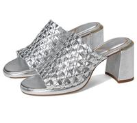 Kenneth Cole Women's Solara Slide Sandal, Silver Leather, 4.5 UK