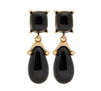 Kenneth Jay Lane 22kt Gold-plated Clip-on Drop Earrings - Black - One Size