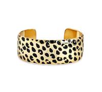 Kenneth Jay Lane Black Enamel Spots Open Cuff Bracelet