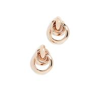 Kenneth Jay Lane Polished Gold Doorknocker Pierced Earrings, M, Brass, No Gemstone