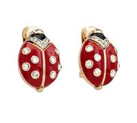Kenneth Jay Lane Red Ladybug Clip-On Earrings