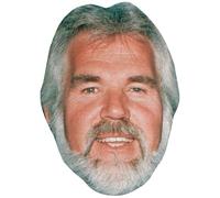 Kenneth Rogers (1980s) Celebrity Mask, Flat Card Face, Fancy Dress Mask