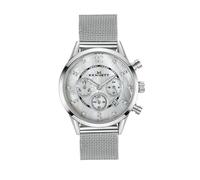 Kennett Lady Savro Women’s Chronograph Watch - Mother of Pearl Dial, Diamond-Style Markers, Stainless Steel Case, Leather Strap - Elegant Everyday Dress Watch (Milanese)
