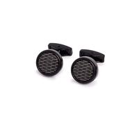 Kennett Morse Cufflinks - Black Plated Brass with Pattern Dial