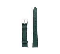 Kennett Saffiano Leather Watch Strap 16mm - Quick Release Replacement Band with Stainless Steel Buckle (Green)