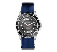 Kennett Solaxplorer Solar Powered Men’s Adventure Watch - Fabric Strap, 10 ATM Water Resistant, Stainless Steel Case, Uni-Directional Bezel, Super-LumiNova (Navy Fabric Strap)