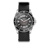 Kennett Solaxplorer Solar Powered Men’s Adventure Watch - Fabric Strap, 10 ATM Water Resistant, Stainless Steel Case, Uni-Directional Bezel, Super-LumiNova (Black Fabric Strap)