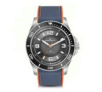 Kennett Solaxplorer Watch - Navy/Orange Sailcloth/Rubber Hybrid Strap
