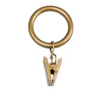 Kenney Clip Rings for 1" to 1-1/4" Diameter Curtain Rods, Gold, 14-Pack