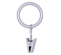 Kenney Clip Rings for 5/8" to 3/4" Diameter Curtain Rods, Brushed Nickel, 14-Pack