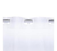 Kenney FlexHook Medium Weight PEVA Shower Curtain Liner, 71" W x 74" H, Clear