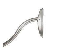 Kenney KN60961 Twist & Fit No Tools Camlock Tension 6" Curved Shower Curtain Rod with Non-Slip, Non-Scratch Ends, 57-72" Adjustable Length, Brushed Nickel, 1" Diameter Rust Resistant Steel Tube