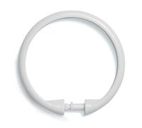 Kenney KN61217 Rust-Proof Smooth Plastic Shower Curtain Rings for Shower Curtain and Standard Shower Curtain Rod, Bathroom Use, Easy to Snap Closure, Easy to Install, Set of 12, White