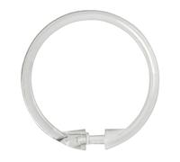 Kenney KN61218 Rust-Proof Smooth Plastic Shower Curtain Rings for Shower Curtain and Standard Shower Curtain Rod, Bathroom Use, Easy to Snap Closure, Easy to Install, Set of 12, Clear