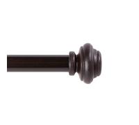 Kenney Lennon Lennon5/8 Standard Decorative Window Curtain Rod, 28-48", Weathered Brown