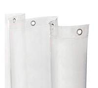 Kenney MB61160 Microban Protected Medium Weight 4.8 Gauge Waterproof PEVA Shower Curtain Liner with Rust-Resistant Metal Grommets and Weighted Magnetic Hem for Bathroom, 70" W x 72" H, Clear, 1-Pack