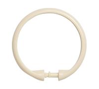 Kenney Smooth Shower Curtain Rings, Cream, Standard