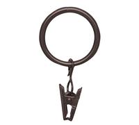 Kenney Window Curtain Clip Rings, Set of 14, Brown