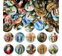 Kenning 100 Pcs Christian Pins Bulk Religious Mini Button Inspirational Volunteer Appreciation Gifts for Sunday School Prizes and Backpacks Holiday Birthday Vbs Party Favor(Tradition)