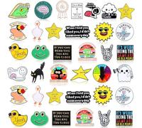 Kenning 100 Pcs Funny Enamel Pins Cool Fun Button Lapel Metal Brooch Pin Sarcastic Cute Pins Bulk Silly Brooches for Clothes Bags Backpacks Craft Supply Accessories Gifts