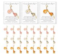 Kenning 24 Set Pocket Hug Bulk Gifts Pocket Hug Keychains Cards,Giraffe