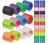 Kenning 240 Pcs Neon Friendship Bracelets Bulk for Kids 12 Assorted Colors Adjust Paracord Bracelets Neon Woven Rope for Back to School Classroom Goody Bag Stuffer Gift Girl Boy Birthday Party Favor