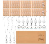 Kenning 36 Pcs Employee Appreciation Gift Set Silver Metal Retractable Lanyard Chain Employee Appreciation Card Motivational Gift for Team Colleague Office Coworker Staff