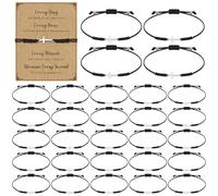 Kenning Inspirational Gifts Bulk Christian Faith Bracelets Bible Verse Cards Faith Cross Sunflower Bracelets for Women Men Church Religious Appreciation Gifts for Coworker Employee, approximately 8.66