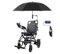 KENNOE Ultra-Light Folding Electric Wheelchair for Adults and Seniors | Long Travel Range | All Terrain Electric Wheelchairs | Includes Umbrella and USB Light,10ah