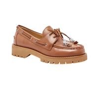 Kenny Leather Loafer, female, Michael Kors, Boat Shoes, Brown, 4 UK, Shoes 4 UK