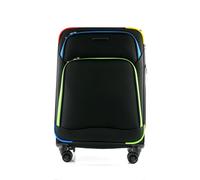 Keno Rada Rainbow Soft Luggage Suitcase black with pattern M (60-70 cm)