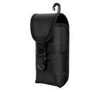 KENOBE Tactical Molle Eyeglasses Case with Buckle, Hard Shell Shockproof Portable Nylon Protective Sunglasses Box Sports Eyeglass Outdoor Storage Box with Hook, Black, One size