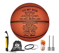 Kenon Engraved Basketball For Son - Personalized Basketball Indoor/Outdoor Game Ball For Son - To My Son Enioy The Ride And Never Forget Your Way Back Home (To My Son From Mom)