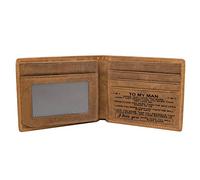 Kenon Engraved Custom RFID Blocking Bifold Stylish Wallet for Men, Birthday Gift for Men, Personalized Wallet Christmas Father's Day Gifts for Man