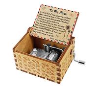 Kenon Engraved Envelope Vintage Music Box - Your are My Sunshine Music - Personalized Christmas Birthdays Gift for Mom From Daughter