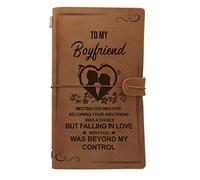 Kenon Engraved Leather Notebook To My Boyfriend - Hand-Crafted Genuine Leather Journal for Writing, Poets, Travelers, as a Diary or Life Planner - Best Anniversary Valentines Present