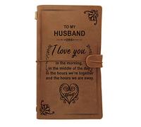Kenon Engraved Leather Notebook to My Husband- Hand-Crafted Genuine Leather Journal for Writing, Poets, Travelers, as a Diary or Life Planner - Valentines Birthday Valentines for Husband