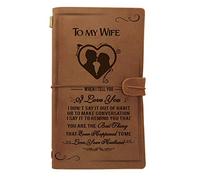 Kenon Engraved Leather Notebook to My Wife- Hand-Crafted Genuine Leather Journal for Writing, Poets, Travelers, as a Diary or Life Planner - Valentines Christmas For Wife