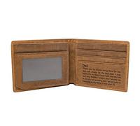 Kenon Engraved RFID Blocking Bifold Stylish Wallet for Dad Handmade Wallets Father's Day Christmas Birthday Gifts for Dad