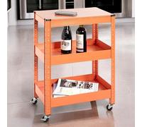 kenosha metal drinks trolley in orange