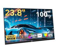 Kenowa 23.8" USB-C Portable Monitor IPS Screen 100Hz FreeSync Gaming Display FHD 1080P External Computer Monitor with Type-C HDMI Dual Speakers Adjustable Stand for Laptop,Windows PC,Mac,PS4,Xbox